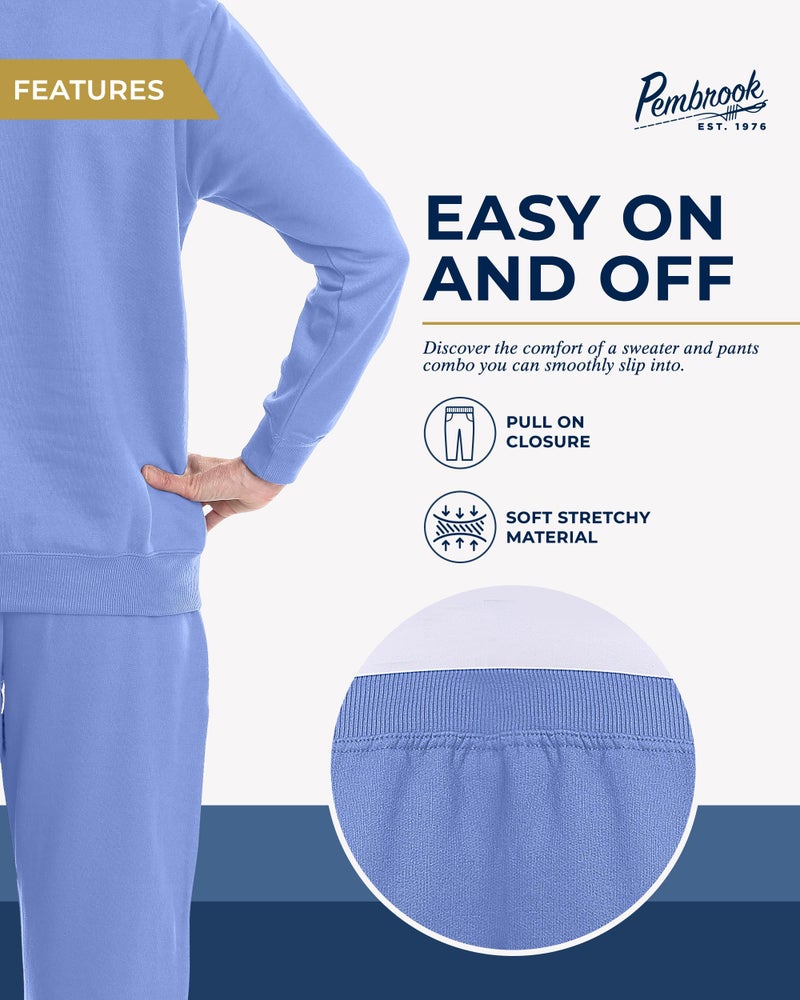 Pembrook Womens Sweat Suits Two-Piece - Ladies Sweatsuits Sets | Embroidered Fleece Sets for Women 2 Piece | Sweat Outfits for Older Women - Image 4